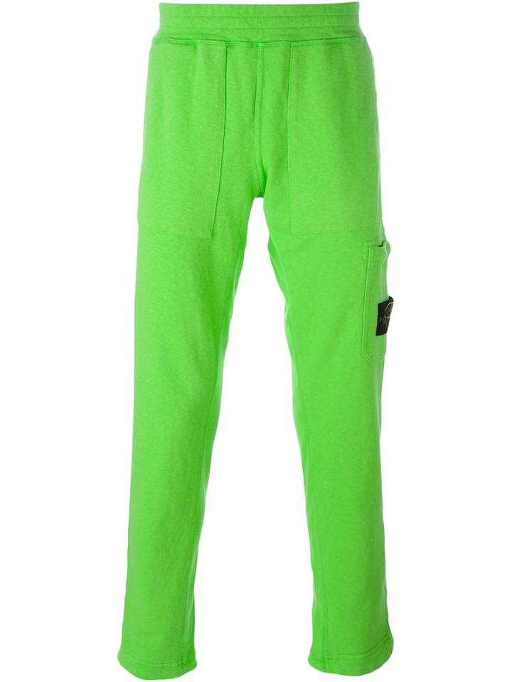 Stone Island Logo Pocket Trousers, Men's, Size: Large, Green, Cotton