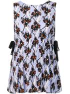 Dorothee Schumacher Orchid Print Tiered Top - Blue