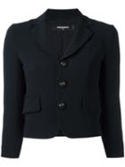 Dsquared2 Cropped Jacket, Women's, Size: 44, Black, Elastodiene/acetate/viscose/polyester