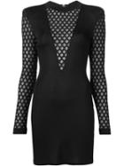 Balmain Argyle Pattern Fitted Dress