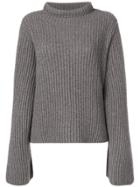 Stella Mccartney Slouchy Ribbed Knit Sweater - Grey