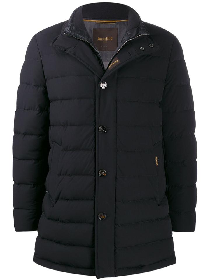 Moorer Panelled Quilted Jacket - Blue