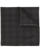 Undercover Check Print Bandana Scarf - Grey