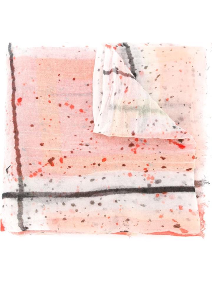 Faliero Sarti Printed Scarf, Women's, Red, Cotton