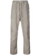 Poème Bohémien Crumpled Effect Trousers - Grey