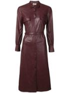 Blanca Belted Shirt Dress - Red