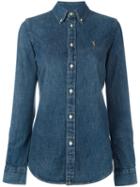 Polo Ralph Lauren Slim Fit Denim Shirt, Women's, Size: Small, Blue, Cotton