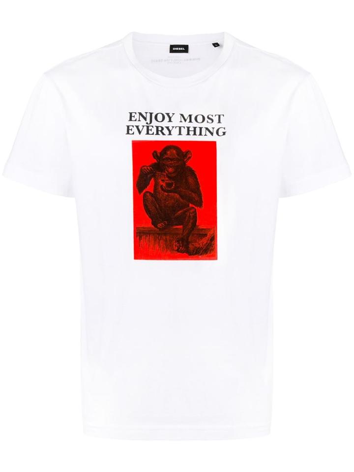 Diesel Front Printed T-shirt - White