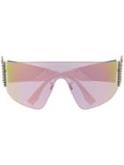 Fendi Eyewear Crystal-embellished Sunglasses - Neutrals