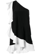 Givenchy One Shoulder Ruffle Dress - Black