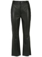 Nk Leather Cropped Trousers - Black