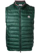 Moncler Classic Padded Gilet, Men's, Size: Large, Green, Polyamide