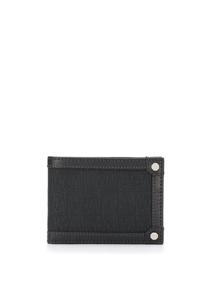 Versus Logo Patch Bifold Wallet - Black
