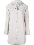 Stutterheim Hooded Coat, Women's, Size: Xxs, Nude/neutrals, Pvc/cotton/polyester