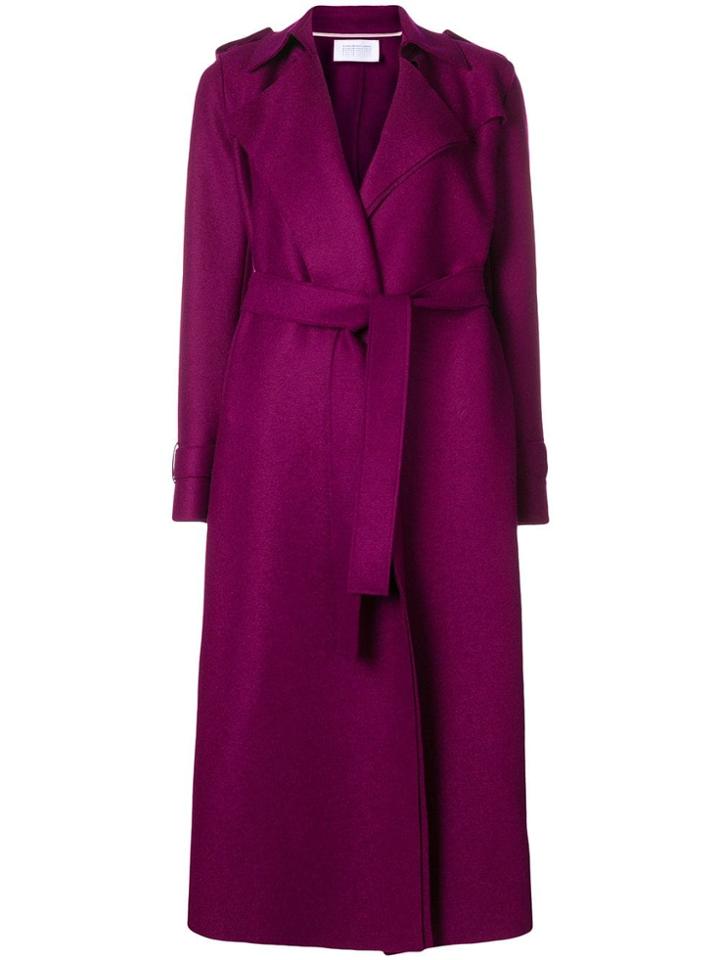Harris Wharf London Maxi Coat - Pink & Purple