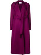 Harris Wharf London Maxi Coat - Pink & Purple