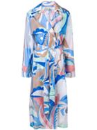 Emilio Pucci Acapulco Print Trench Coat - White