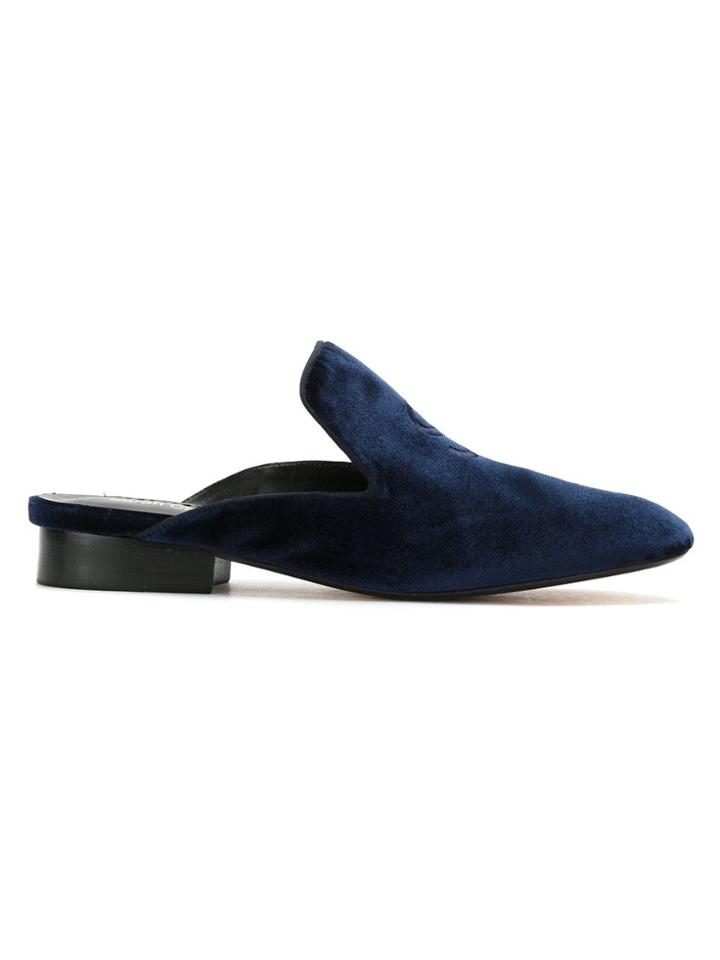 Sarah Chofakian Velvet Mules - Veludoazuro