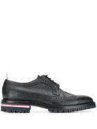 Thom Browne Rwb Heel Insert Longwing Brogue - Black