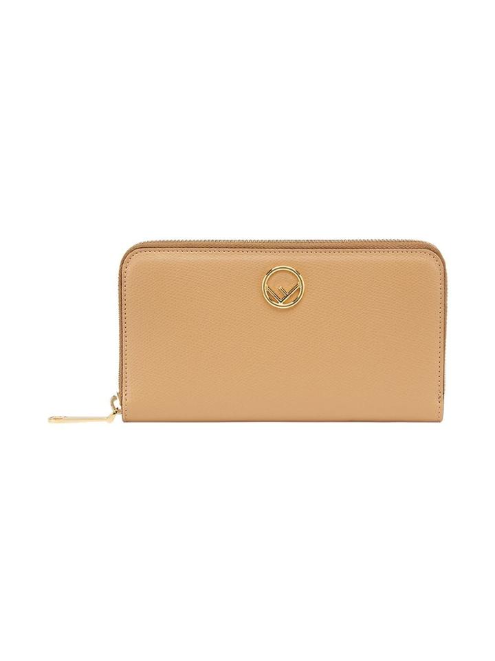 Fendi F Zip Around Wallet - Neutrals