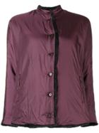 Aspesi Reversible Shell And Faux Fur Jacket - Purple