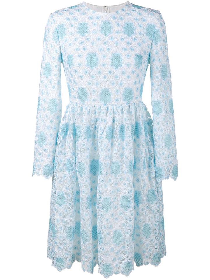 Huishan Zhang - Crochet Lace Dress - Women - Silk/polyester - 10, Blue, Silk/polyester