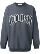 Golden Goose Deluxe Brand Logo Front Sweatshirt, Men's, Size: Large, Grey, Cotton
