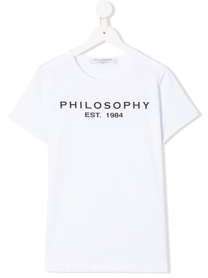 Philosophy Di Lorenzo Serafini Kids Teen Logo Print T-shirt - White
