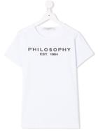Philosophy Di Lorenzo Serafini Kids Teen Logo Print T-shirt - White