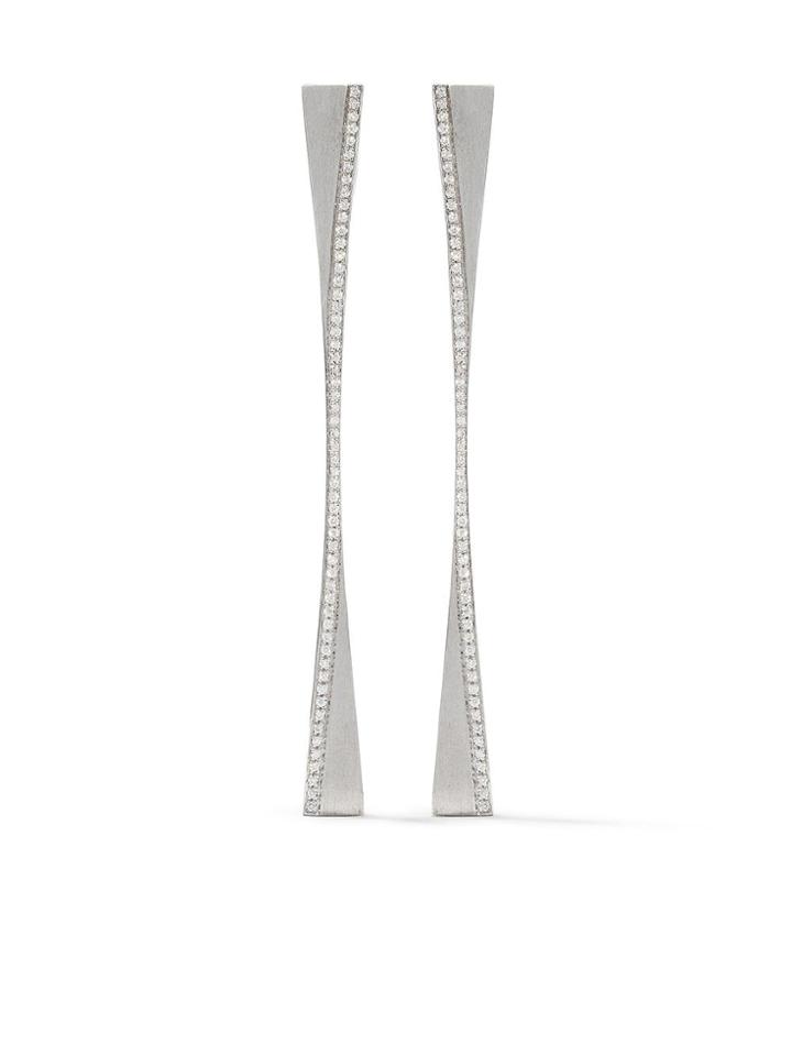 Hadar Nornberg 18kt White Gold Unseen A Diamond Earrings