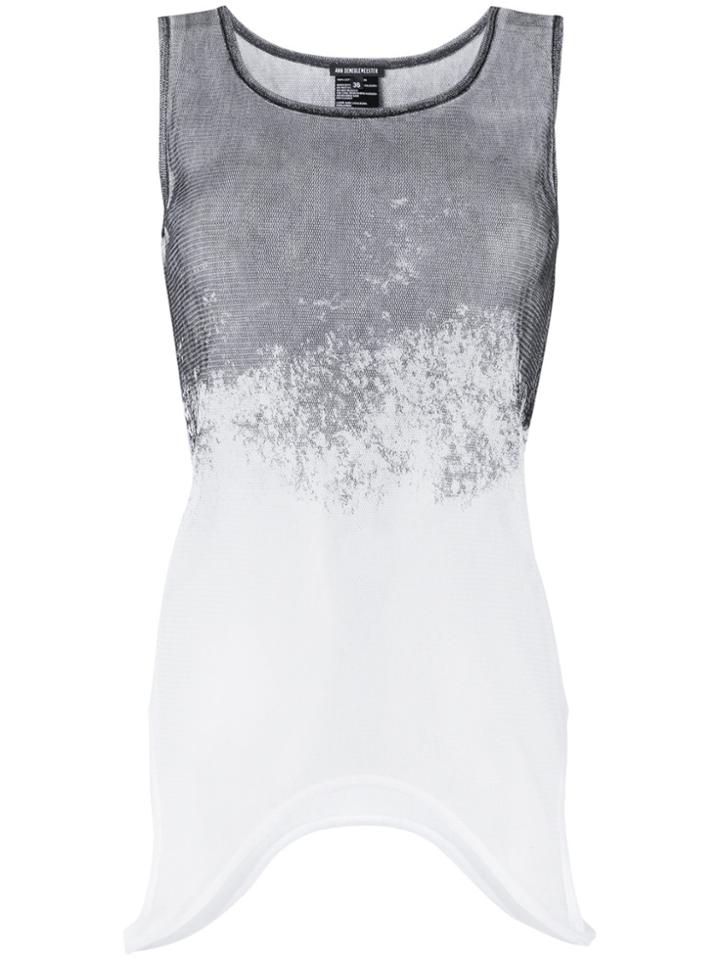 Ann Demeulemeester Printed Tank Top - White