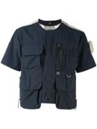 Snow Peak - Cropped Cut-out Utility Jacket - Men - Cotton/nylon - S/m, Blue, Cotton/nylon