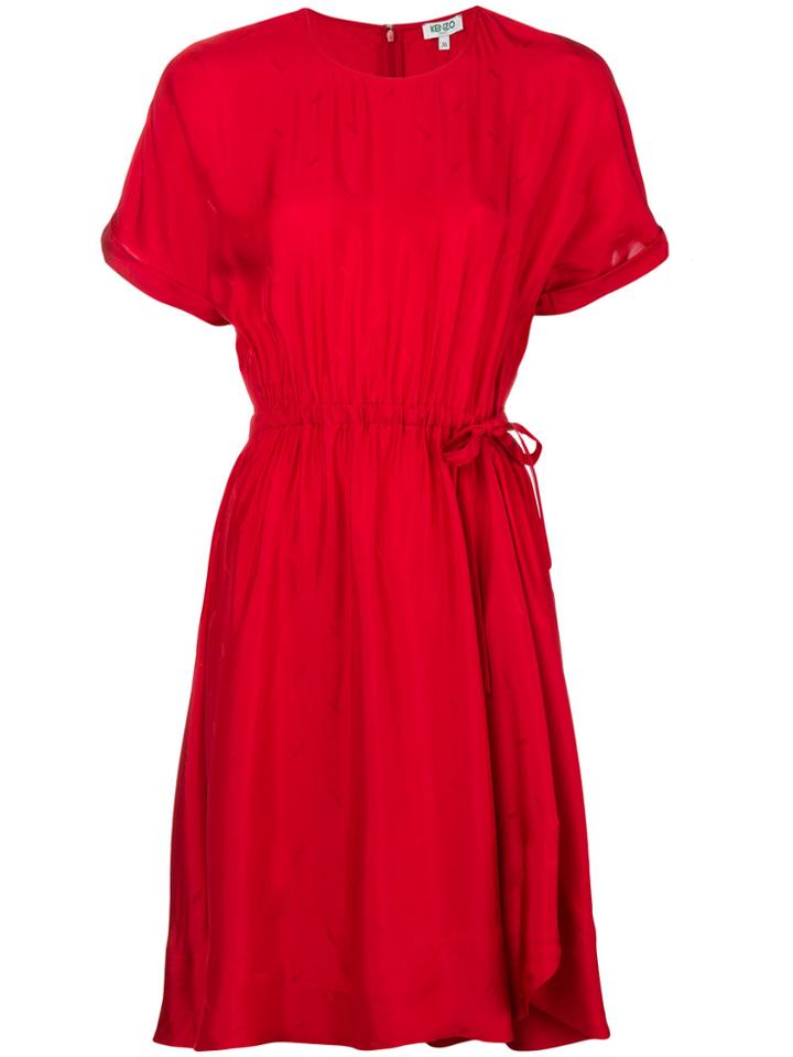 Kenzo Tie-waist Dress - Red