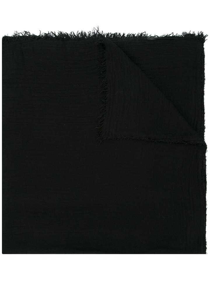 Faliero Sarti Frayed Edge Scarf - Black