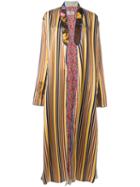 Etro - Striped Coat - Women - Silk/cotton - 44, Silk/cotton