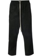 Rick Owens - Drop-crotch Drawstring Trousers - Men - Lamb Skin/cupro - 50, Black, Lamb Skin/cupro