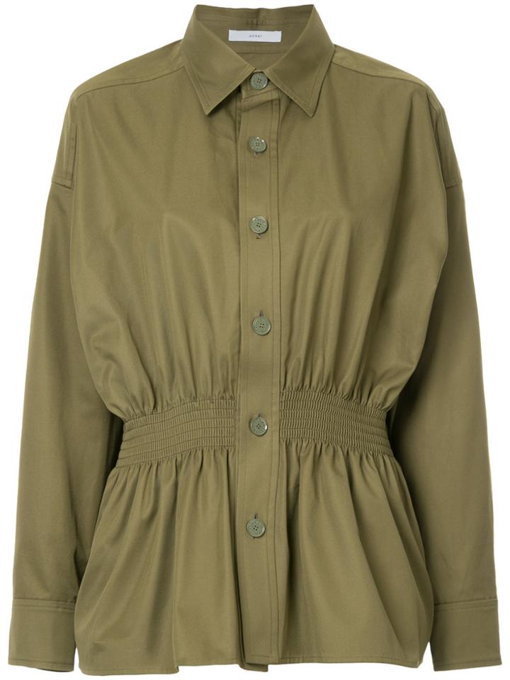 Astraet Gathered Waist Shirt - Green