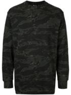 T By Alexander Wang Camouflage Print Sweatshirt, Men's, Size: Small, Green, Cotton