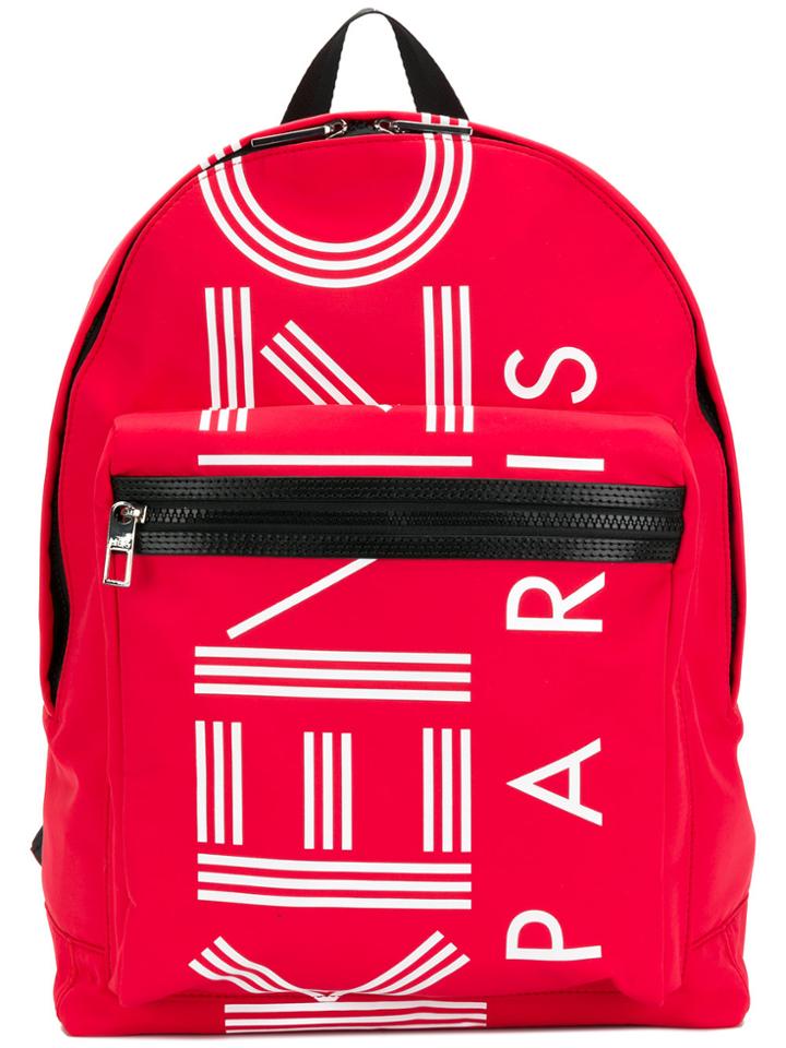 Kenzo Logo Backpack - Red