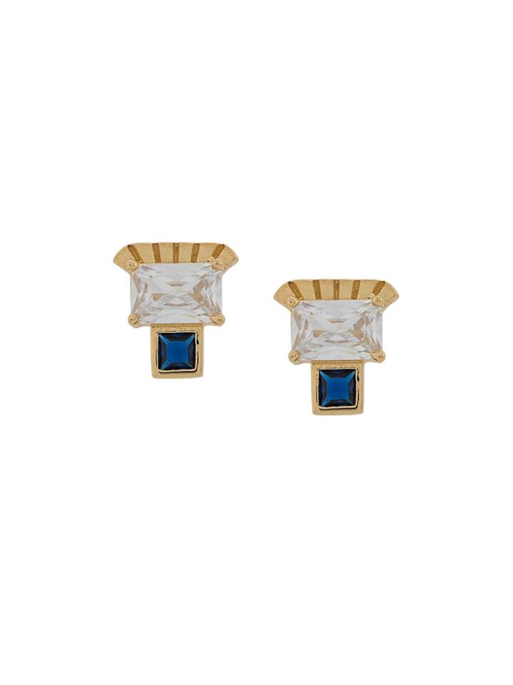 V Jewellery Etta Stud Earrings - Gold
