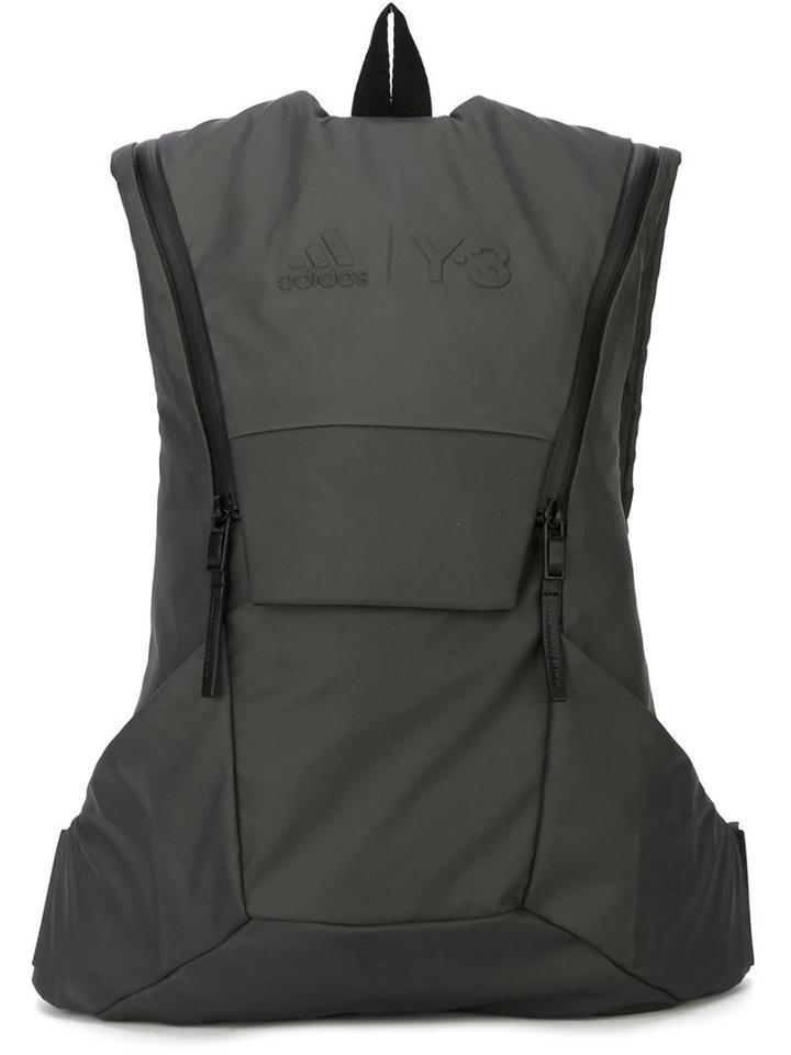 Y-3 Structured Backpack, Grey, Polyester