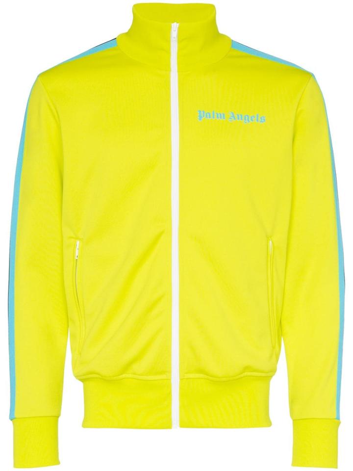 Palm Angels Stripe Logo Track Jacket - Green
