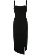 Ginger & Smart Suffuse Fitted Midi Dress - Black