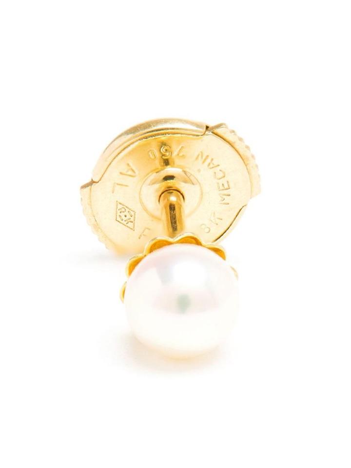 Yvonne Leon 18k Gold And Large Pearl Stud Earring