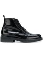 Ami Alexandre Mattiussi Laced Boots With Crepe Sole - Black