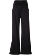 Ellery Pinstripe Flared Tailored Trousers - Black