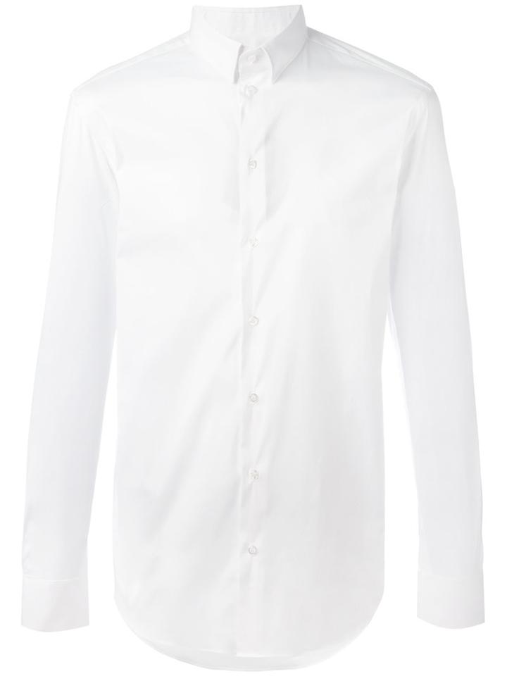 Emporio Armani - Plain Shirt - Men - Cotton/polyamide/spandex/elastane - 43, White, Cotton/polyamide/spandex/elastane