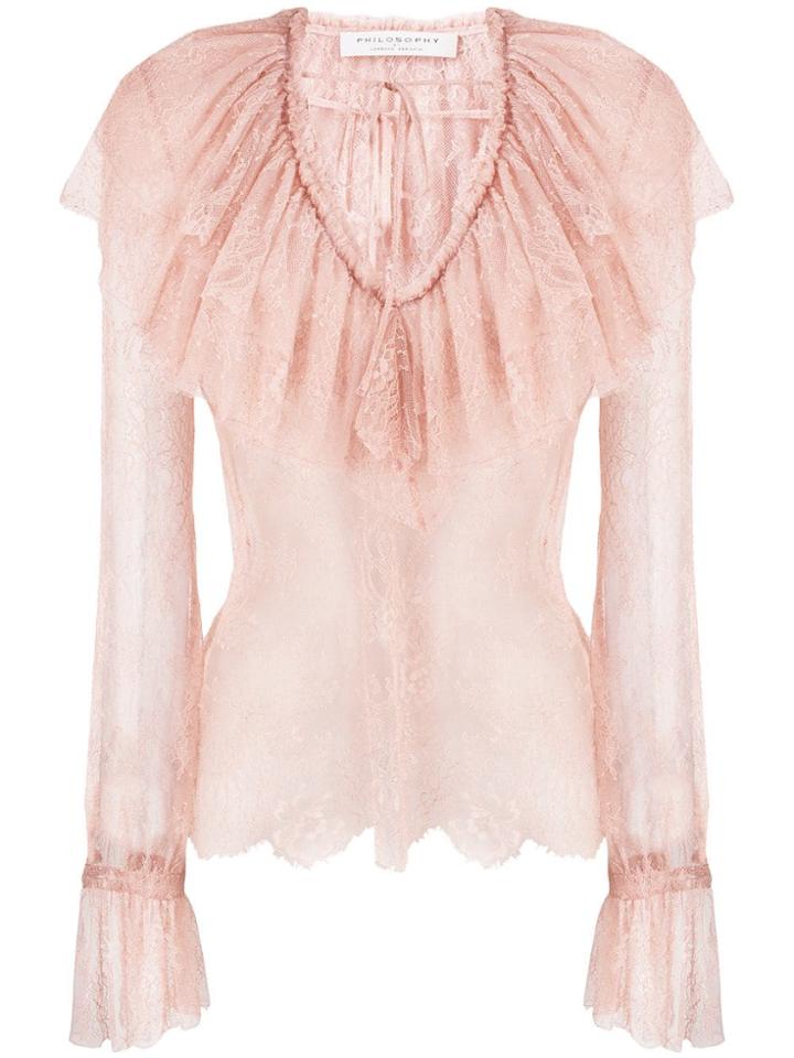 Philosophy Di Lorenzo Serafini Layered Lace Blouse - Pink