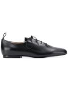 Jil Sander Navy Lace-up Loafers - Black