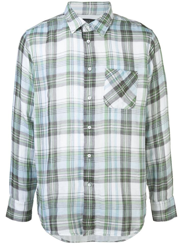 Rag & Bone Plaid Beach Shirt - Green